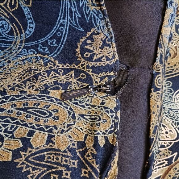 Jones New York Silk Paisley Tiered Skirt - Picture 7 of 11